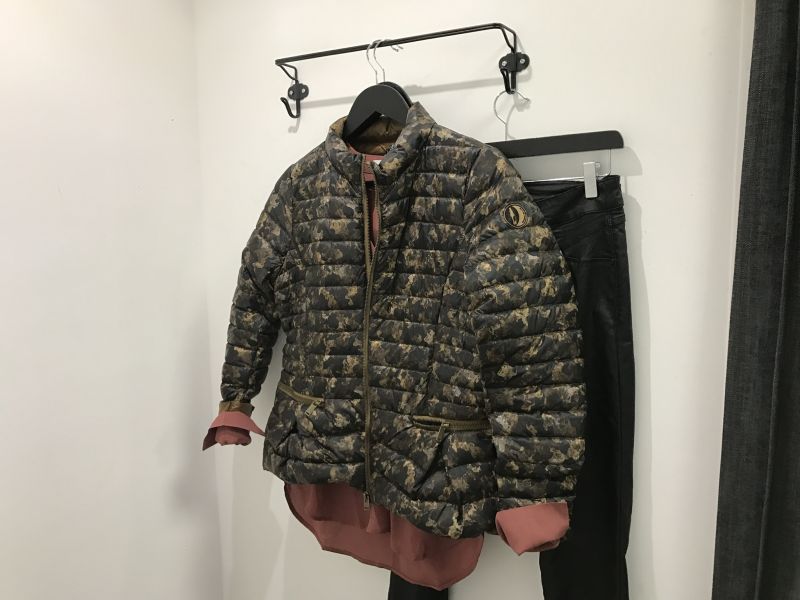 Vente doudoune fine en vrai duvet imprimée camouflage sur Marseille