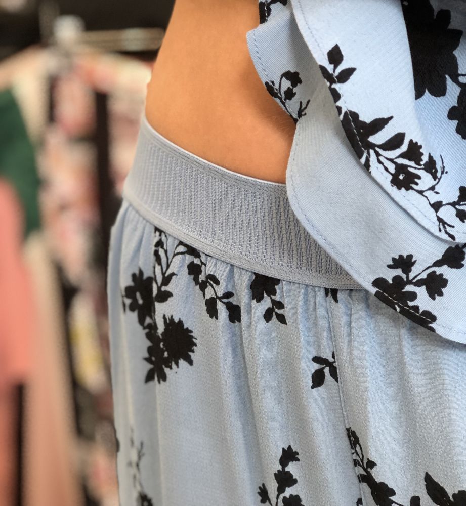 BLUE WALK pantalon bleu imprimé