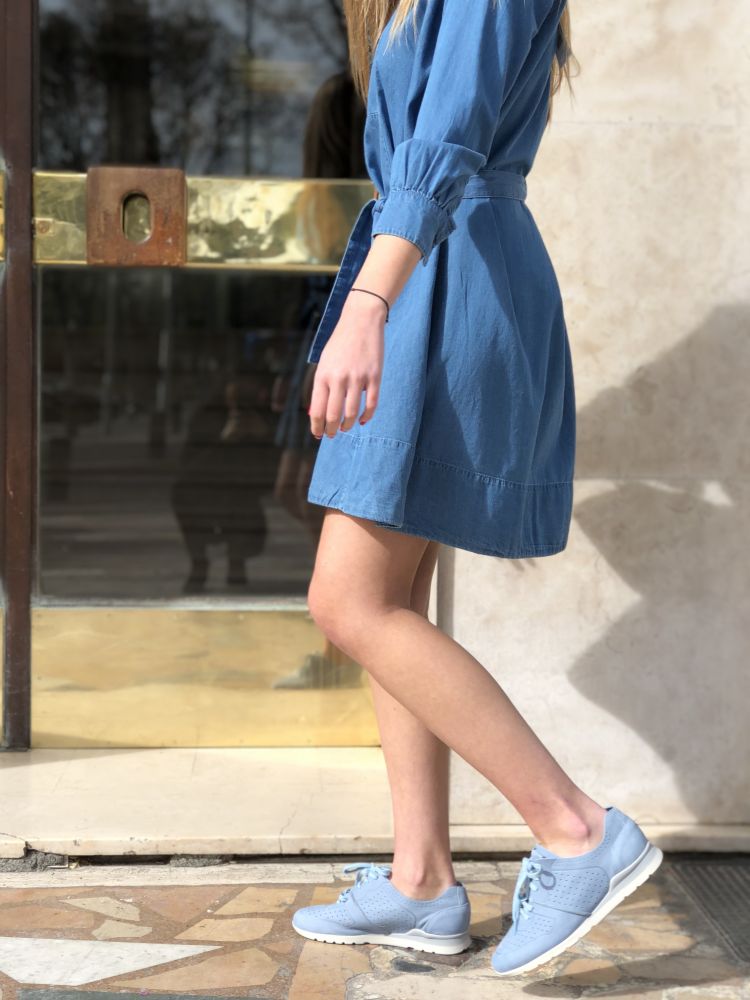 Robe bleue en jeans French Connection