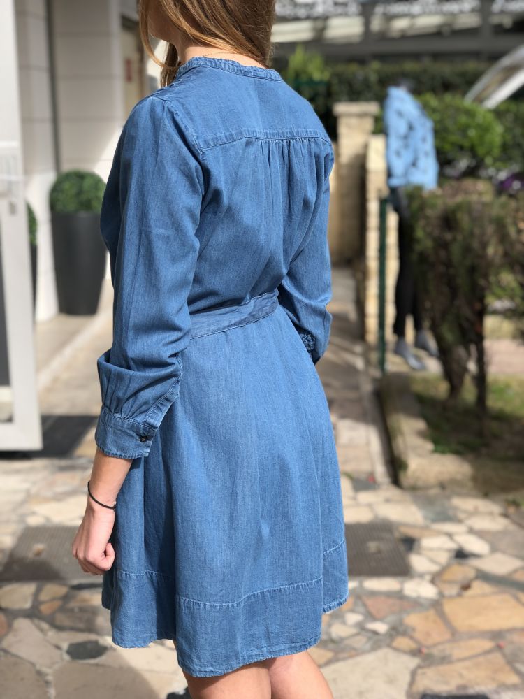 Robe bleue en jeans French Connection
