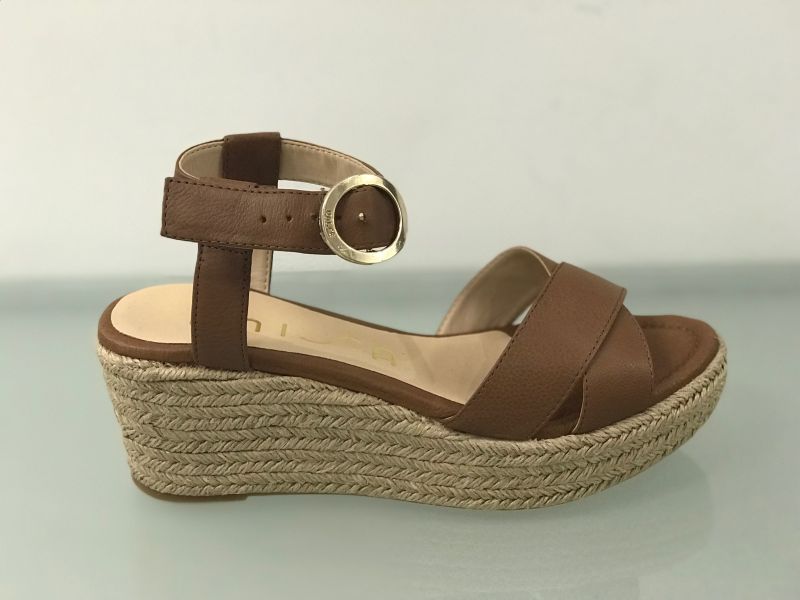 Sandales compensées en cuir  Kandor - UNISA