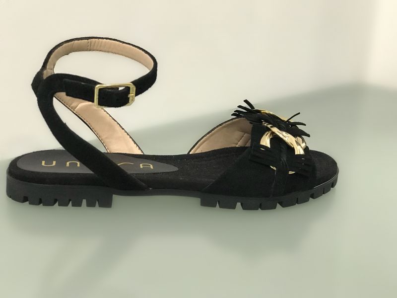 sandale plate noir chacra unisa à marseille