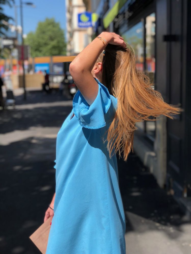 Robe CALLIE bleu/rose de la marque RIVIERES DE LUNE 