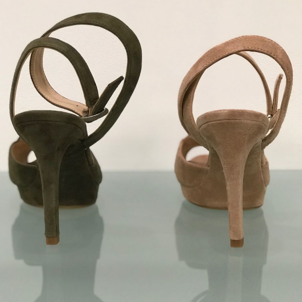 TISON chaussure UNISA ouverte à talon en daim